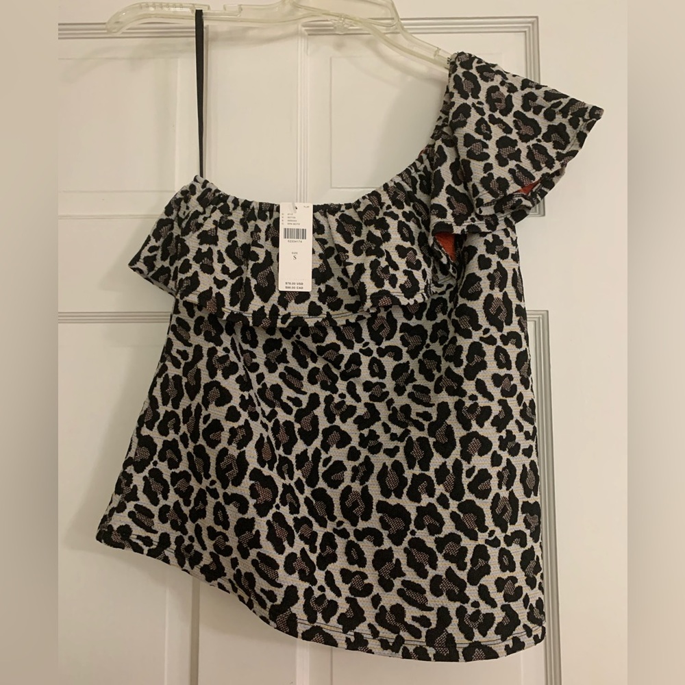 Anthropologie Eri + Ali Leopard print one should top size small